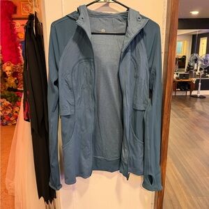 lululemon athletica Reversible Teal Hooded Utility Jacket